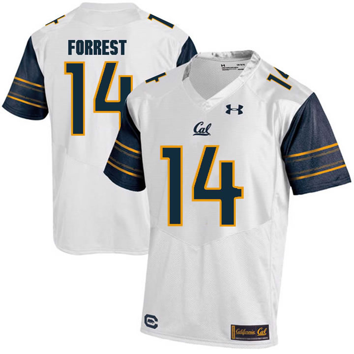 California Golden Bears 14 Chase Forrest White College Football Jersey DingZhi